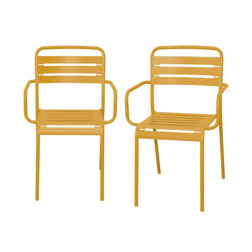 Lot 2 fauteuils - ocre