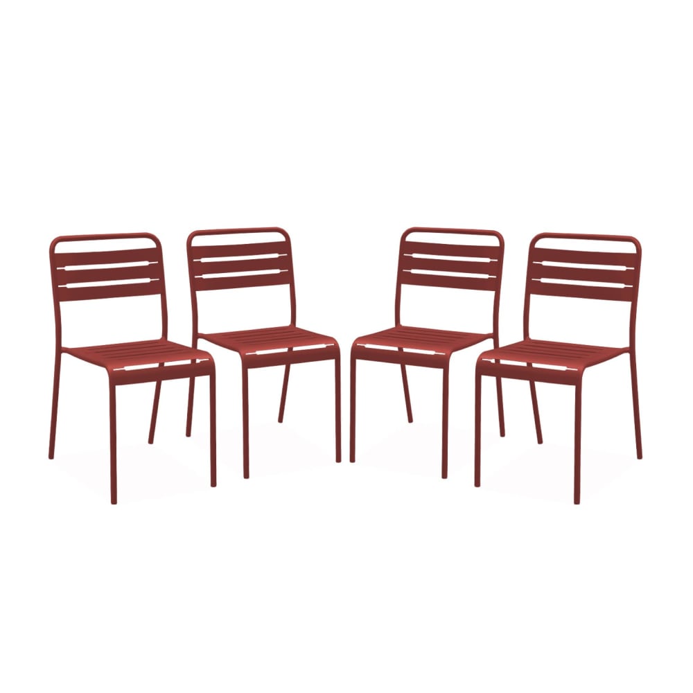 Lot 4 chaises jardin,