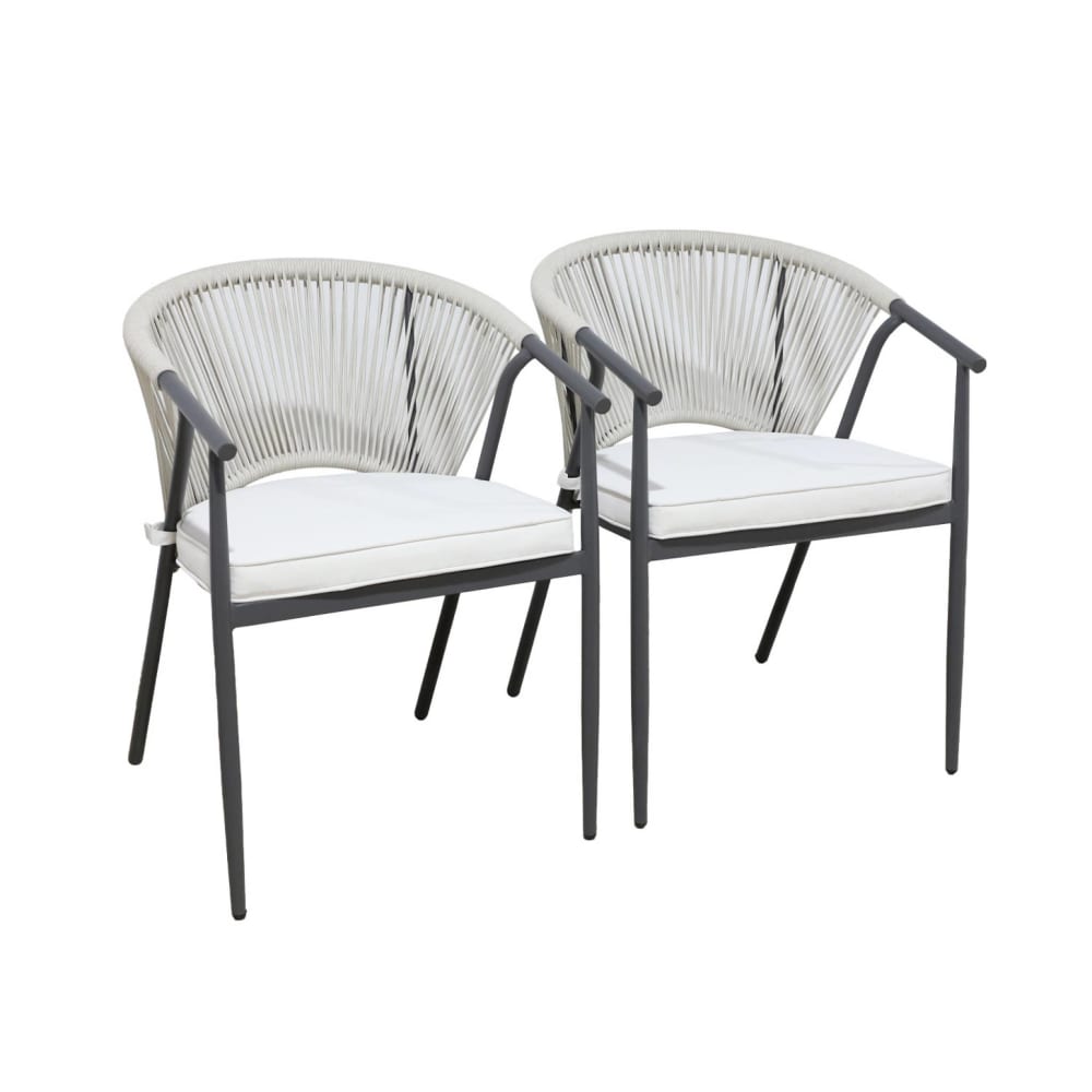 Lot de 2 fauteuils empilables