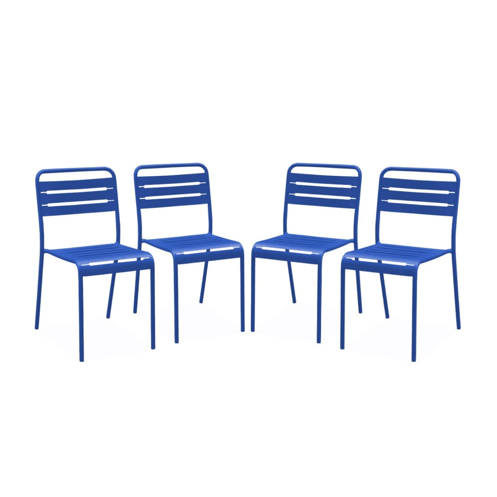 Lot 4 chaises jardin,