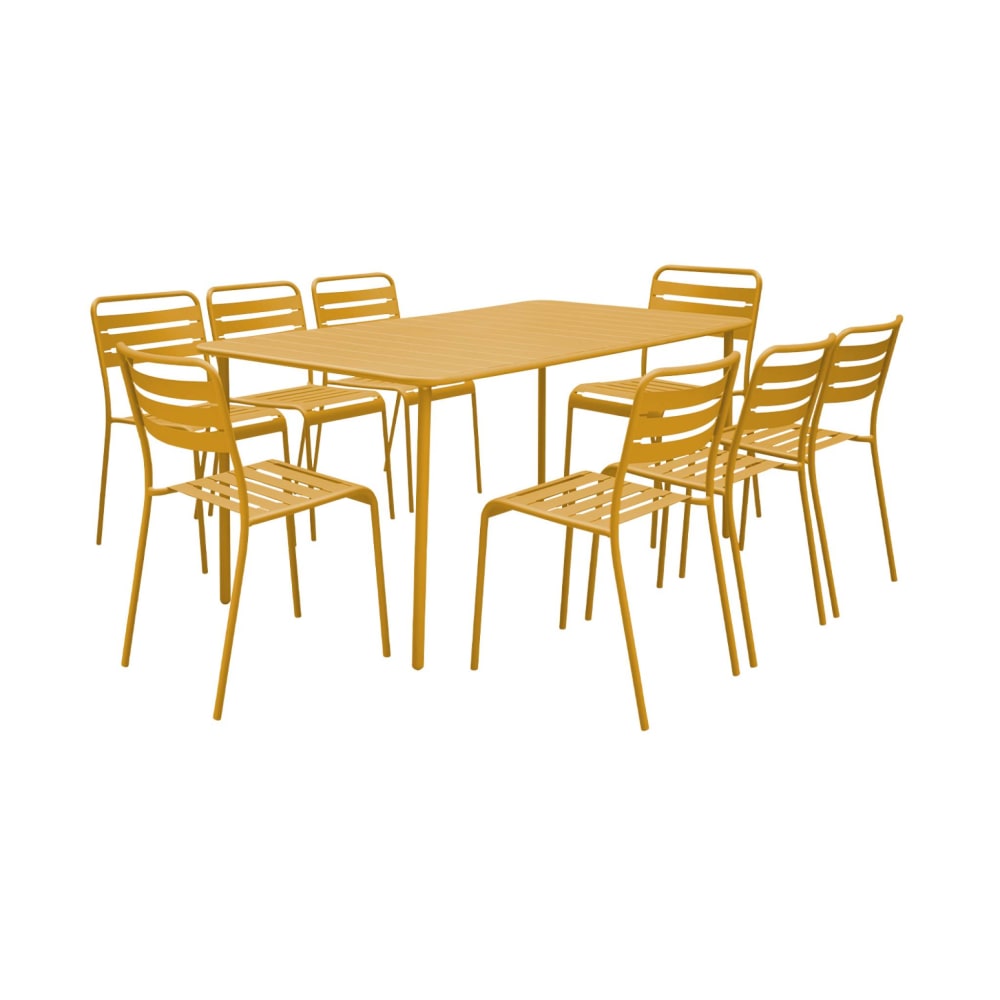 Table de jardin métal - ocre