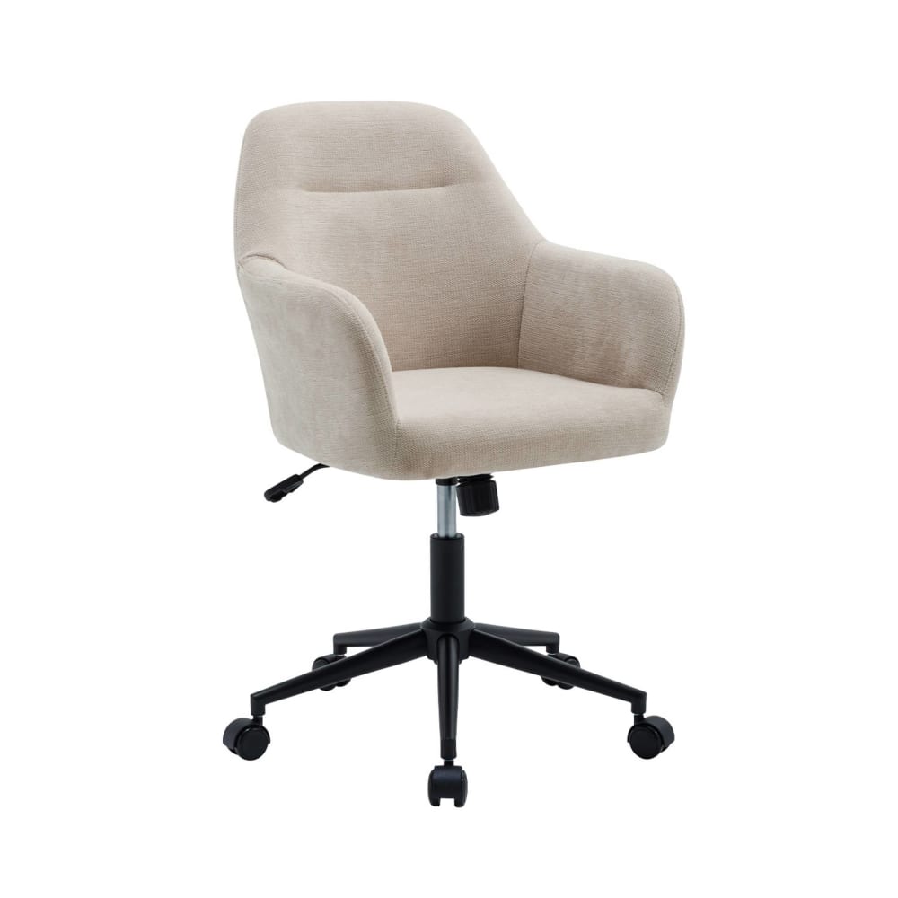 sweeek Bürostuhl mit beigefarbenem Chenille-Bezug style classic chic - Spanplatte