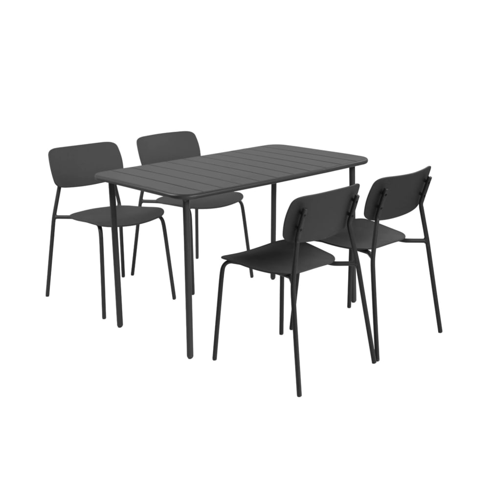 Table de jardin métal - assises