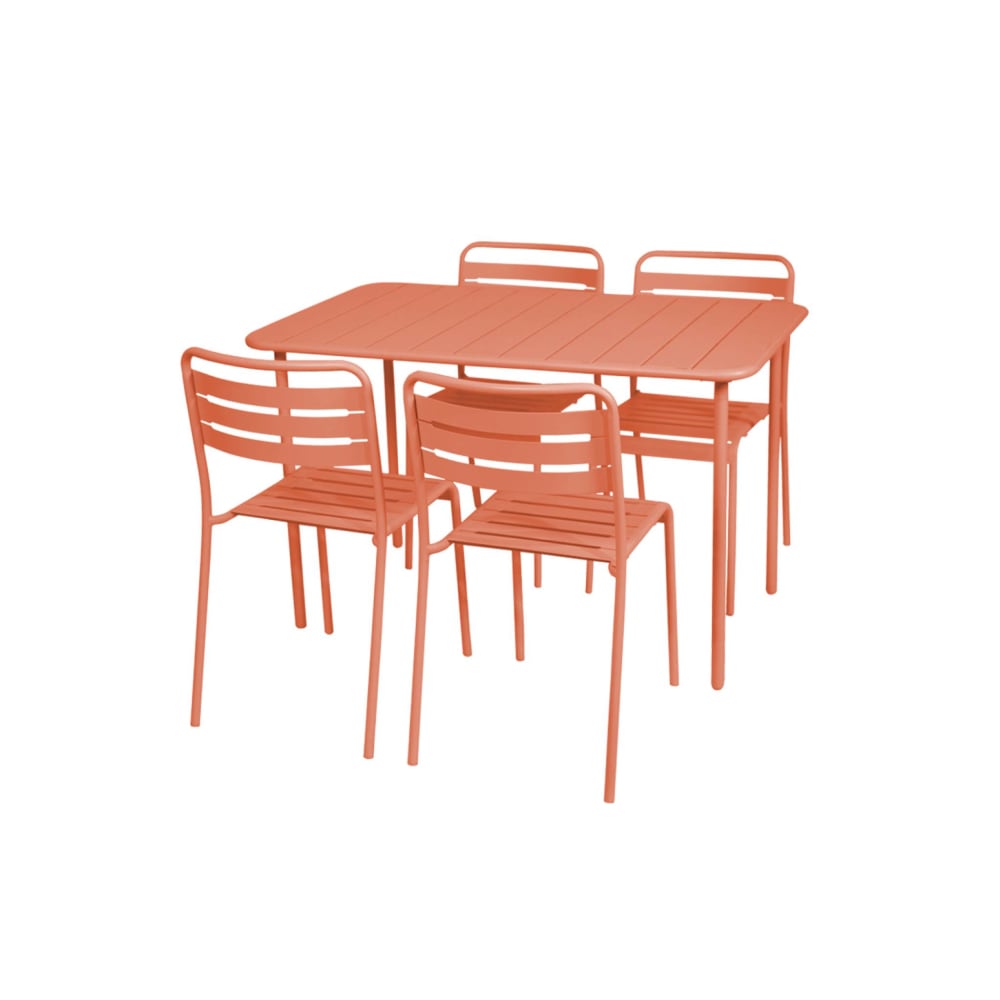 Table de jardin métal - chaises