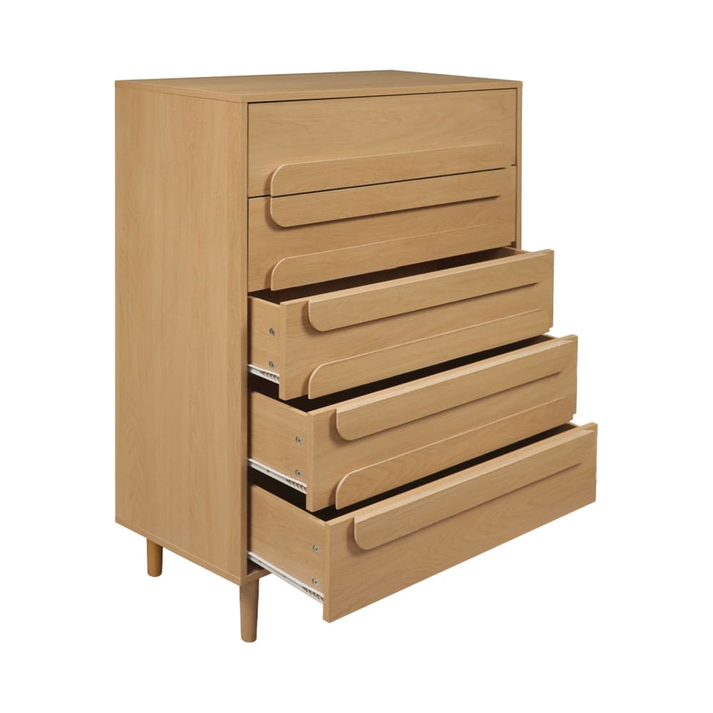 Vintage Kommode im Eichenlook mit 5 Schubladen - Maisons Du Monde