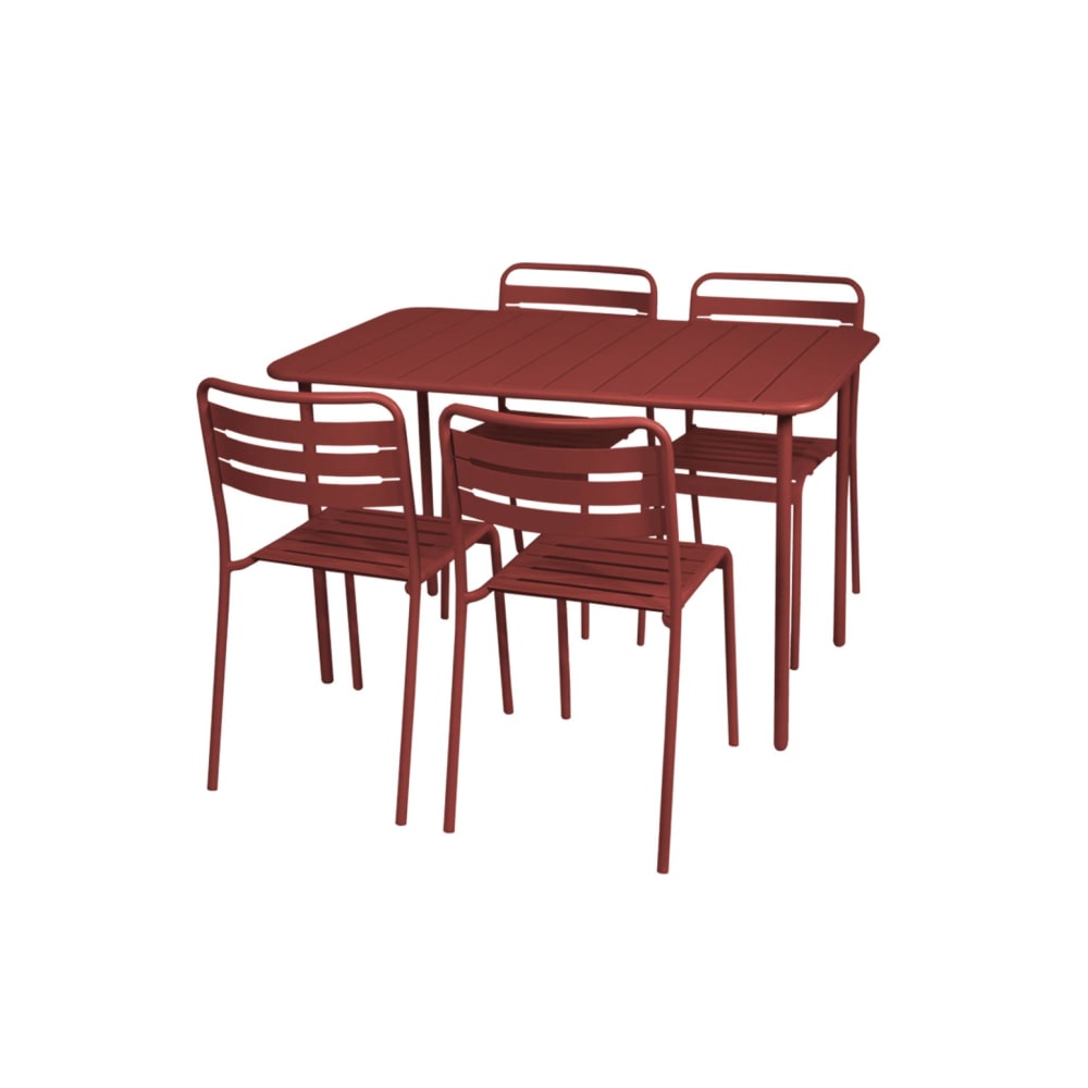 Table de jardin métal - chaises