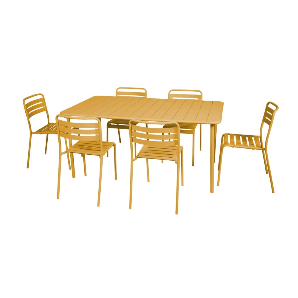Table de jardin métal - chaises