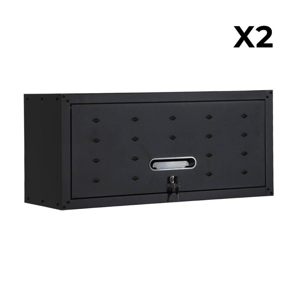 Lot de 2 meubles hauts de rangement pour garage