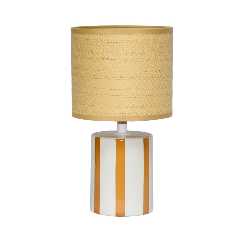 Lampe de table intérieur céramique moutarde h 28cm