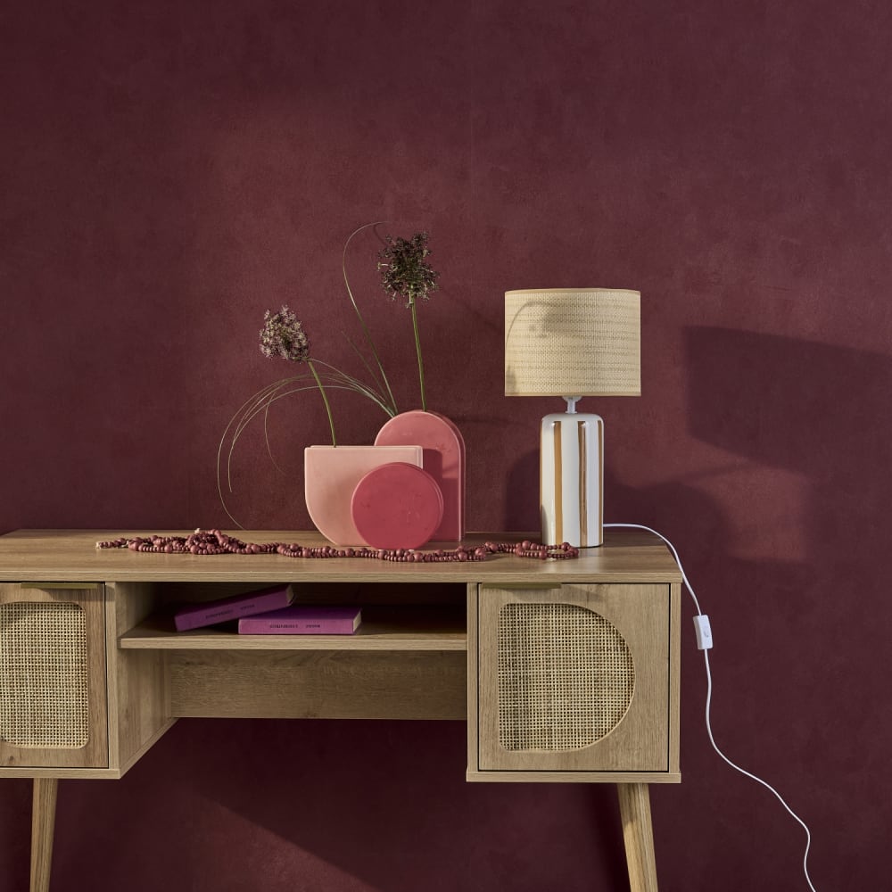 Lampe de table intérieur céramique moutarde h 44cm — vue 3