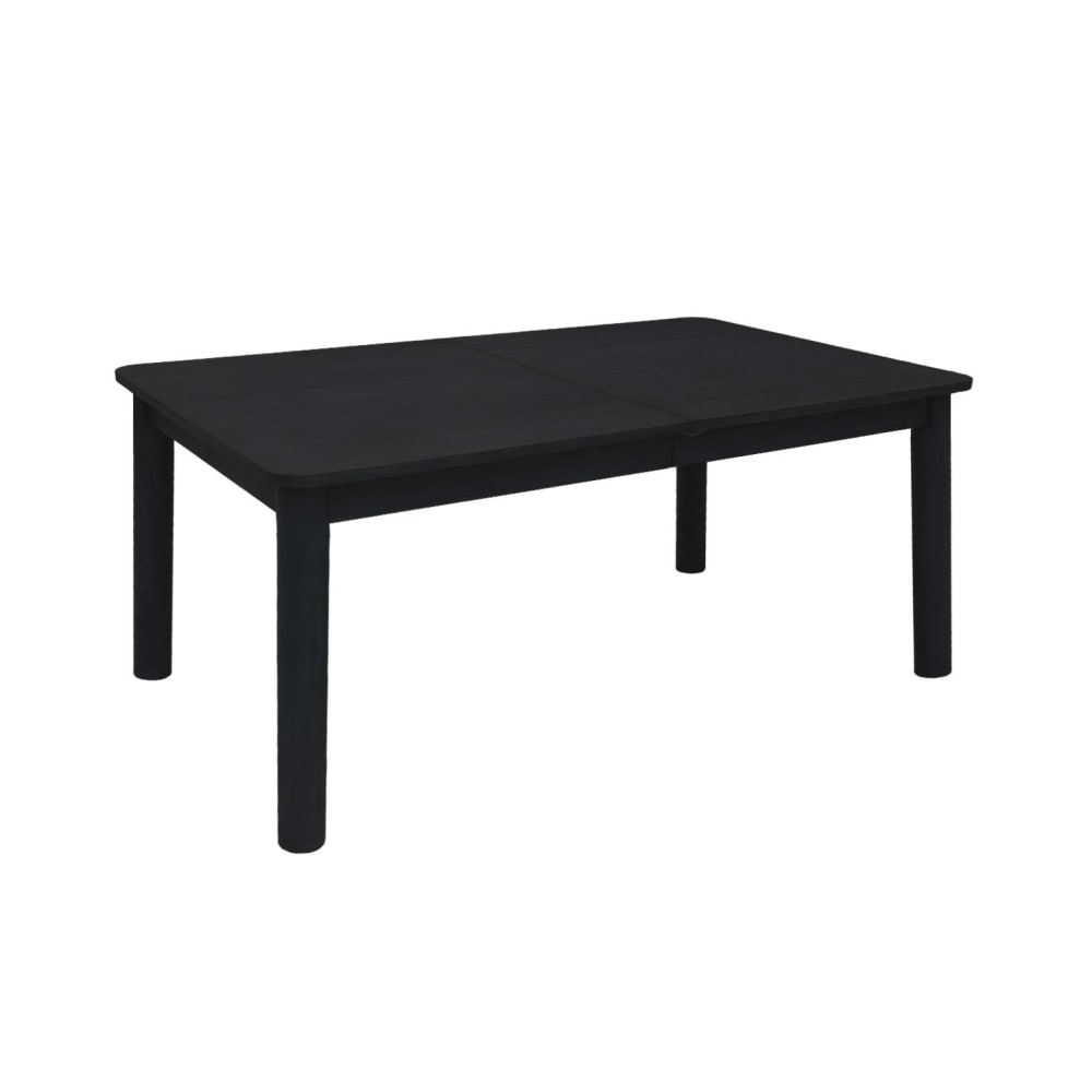 Table à manger extensible bois d'hévéa et placage chêne noir 6 à 10