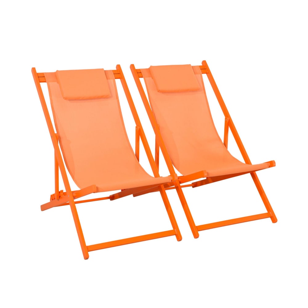 Lot 2 bains soleil - orange