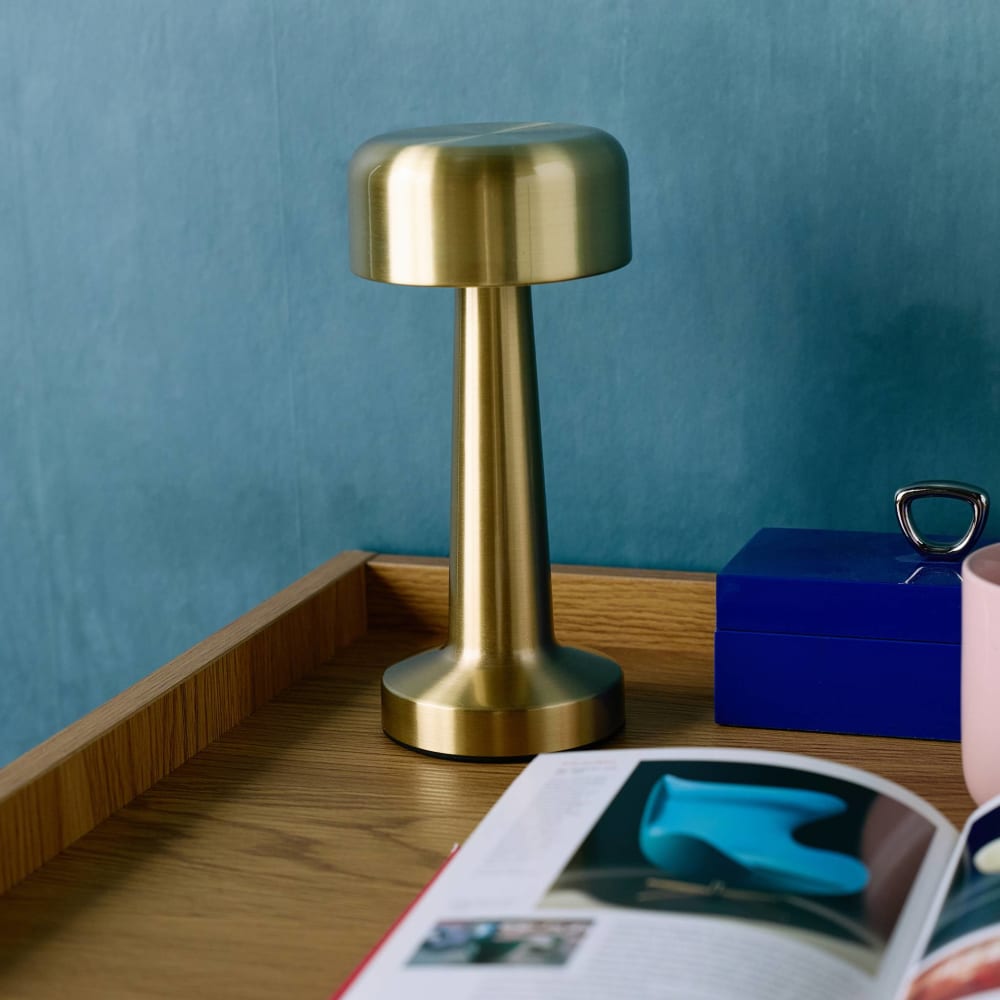 Lampe de table intérieur led métal doré d9cm — vue 4