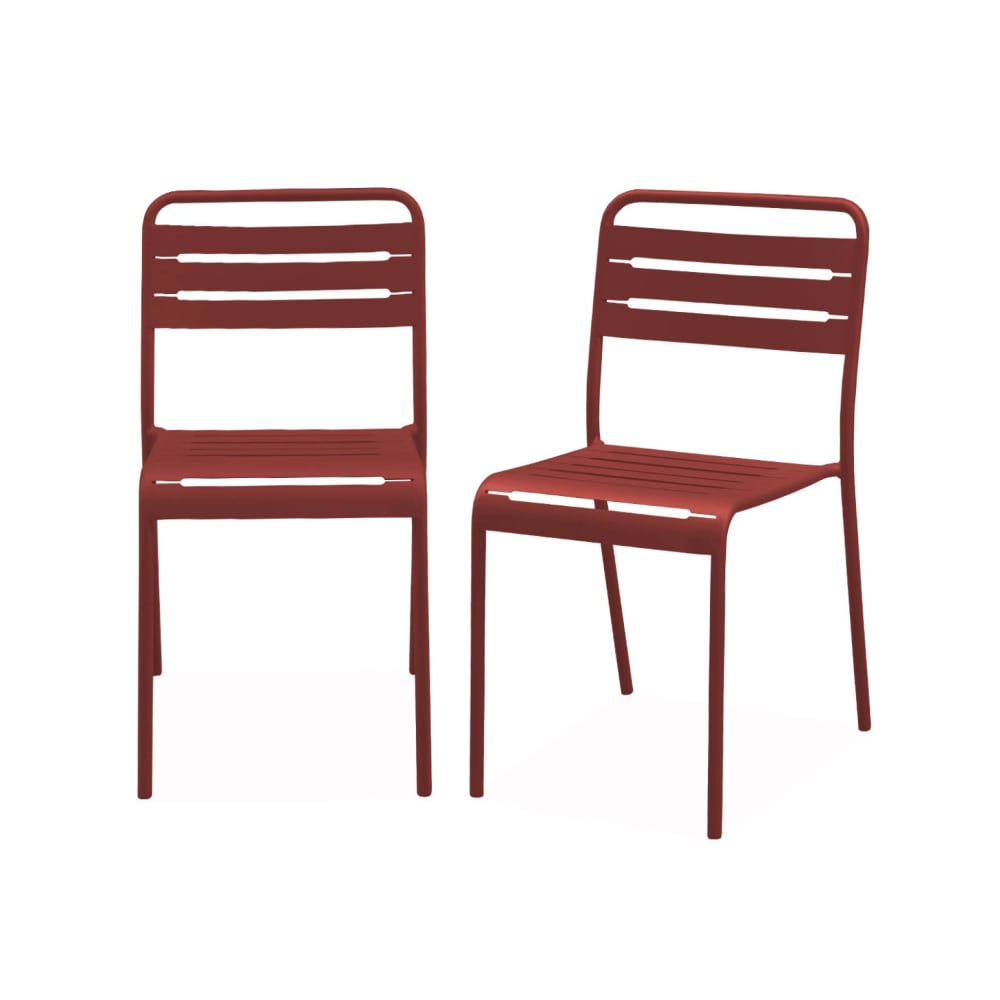 Lot 2 chaises jardin, - terre