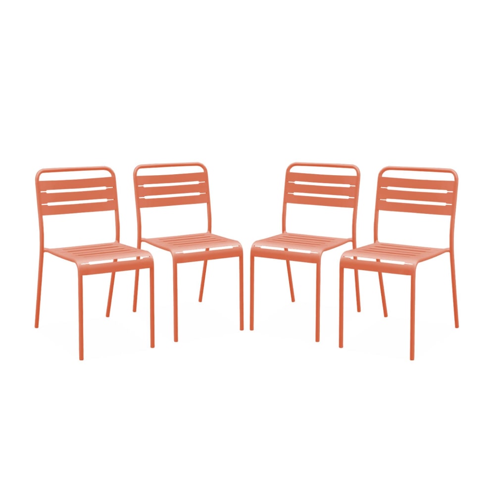 Lot 4 chaises jardin,