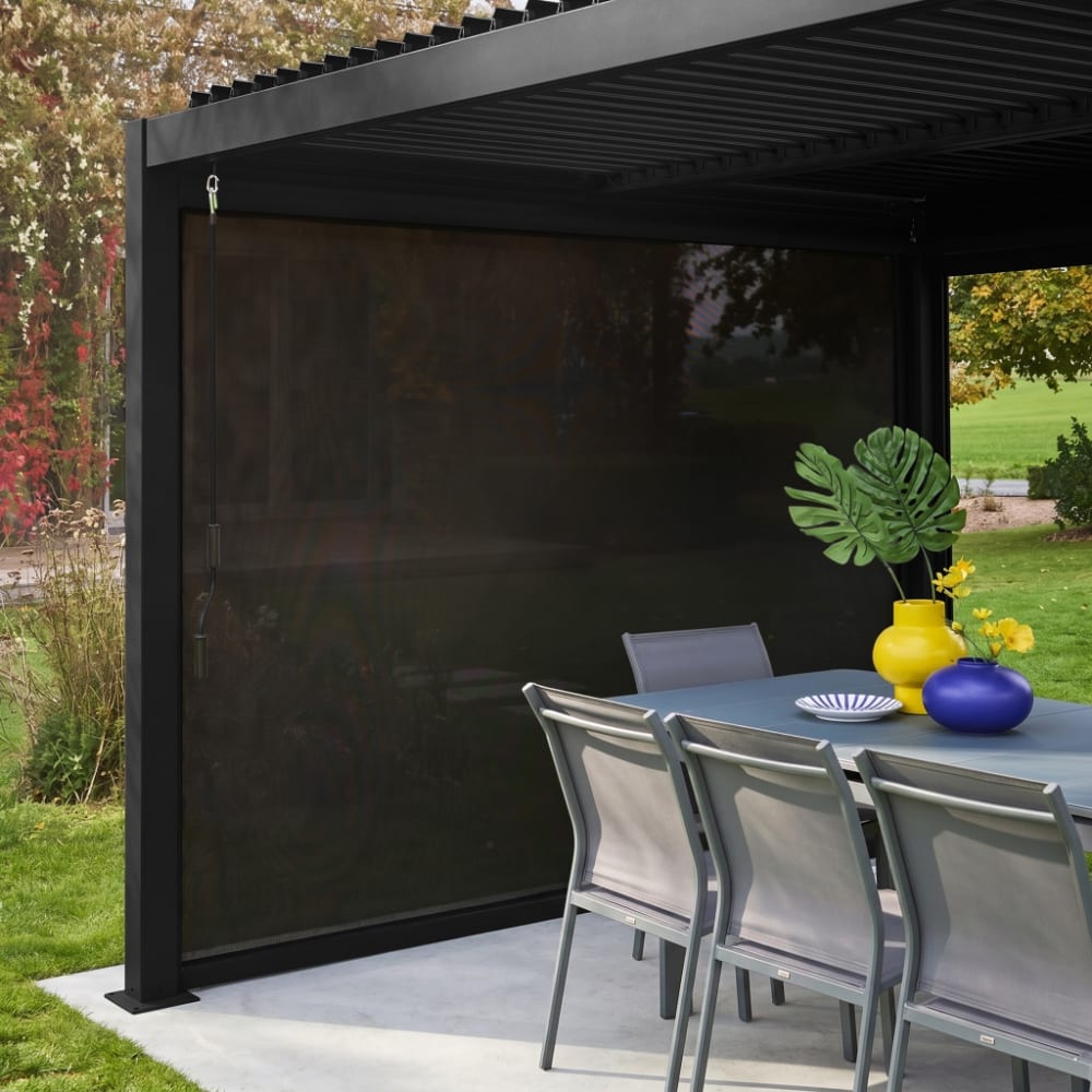sweeek Markise 3m für die Pergola Palace schwarz - Stoff