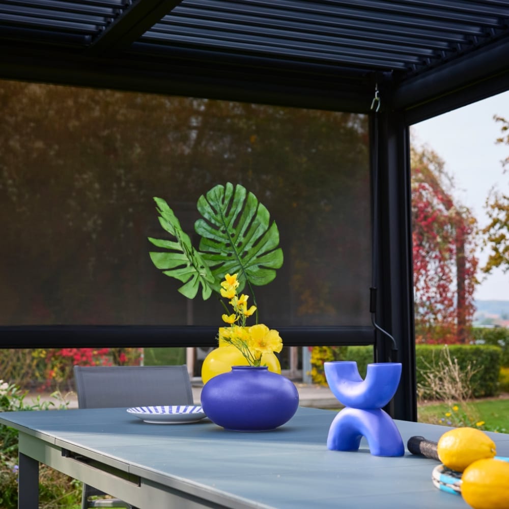 Store latéral 3m pour pergola bioclimatique palace noir