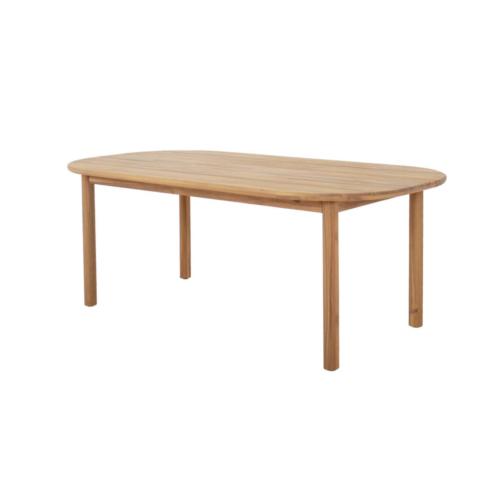 Table de jardin rectangulaire bois d'acacia 6 places naturel