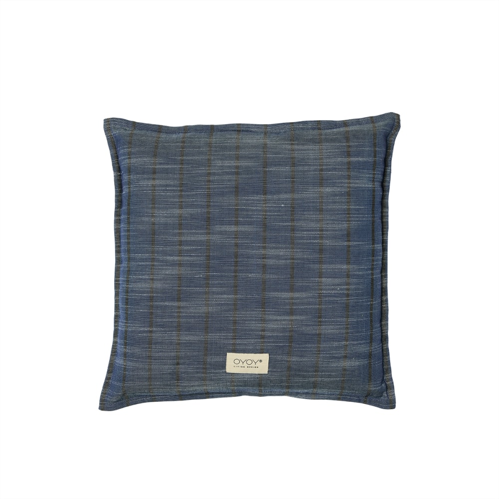 Coussin bleu en polyester H8.5x42x42