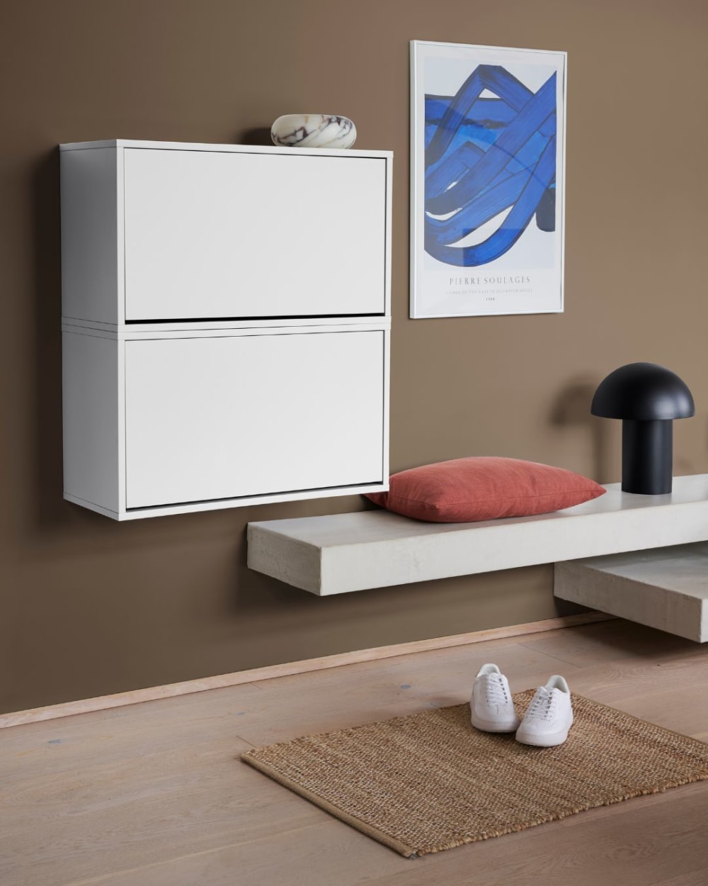 Boîte de rangement en bois H40x70x30