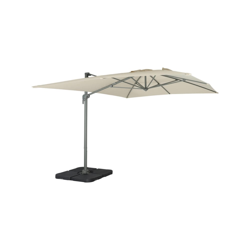 Parasol déporté rectangulaire 3x4m écru