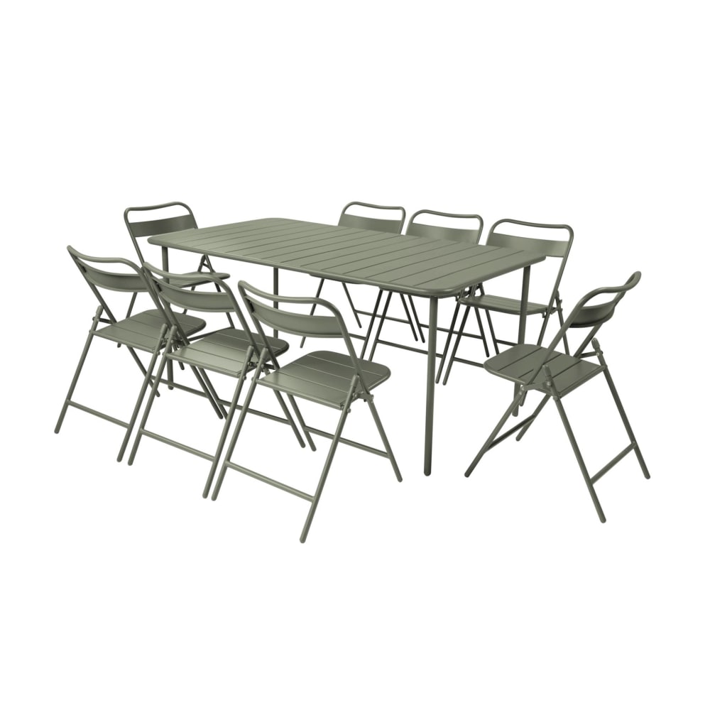 Table de jardin métal - assises