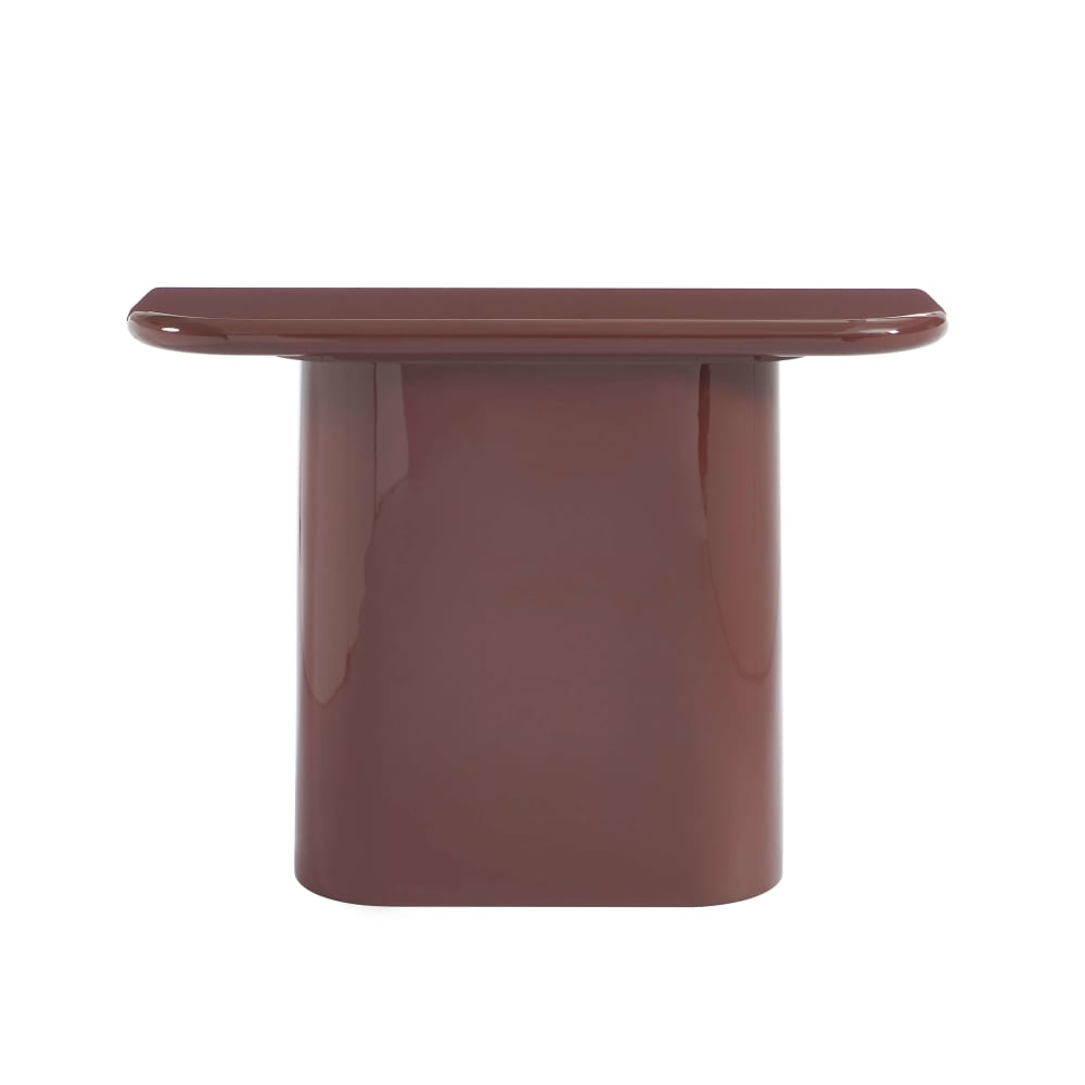 Console finition laquée brillante bordeaux 120cm