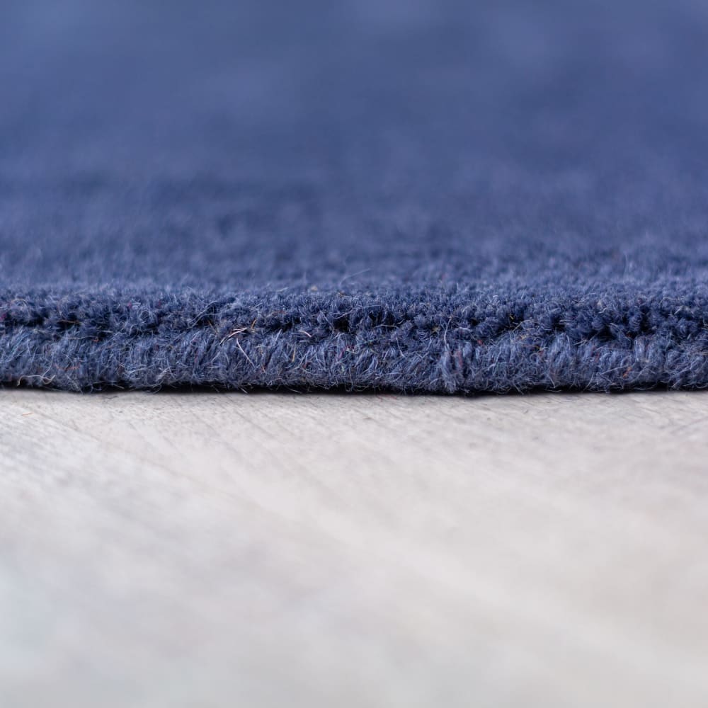 Tapis en laine bleue 150x150cm — vue 4