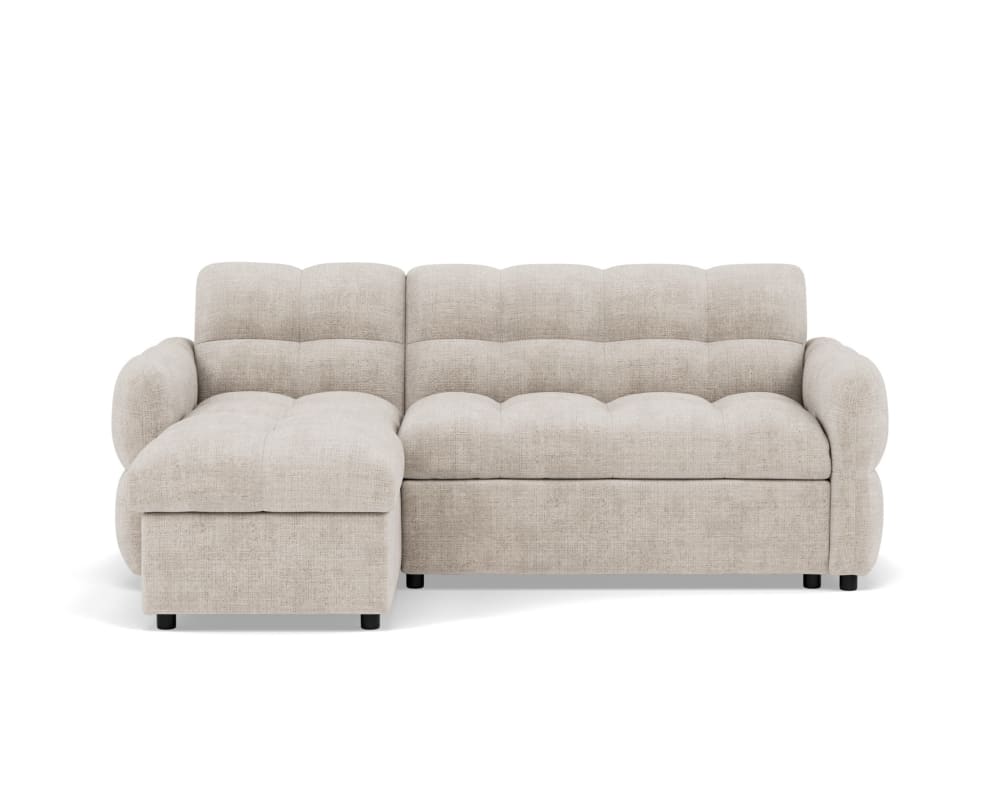 Canapé d'angle réversible convertible 4 places en velours texturé