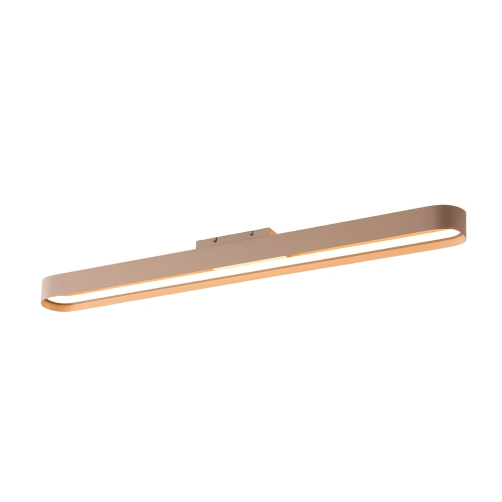 Plafonnier en aluminium, fer et silicone Beige 115 cm