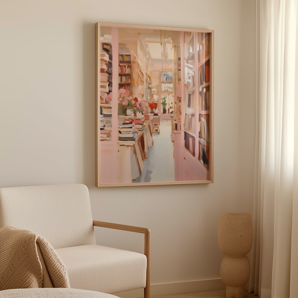 Poster bücherregal, 30x40 cm - Maisons Du Monde