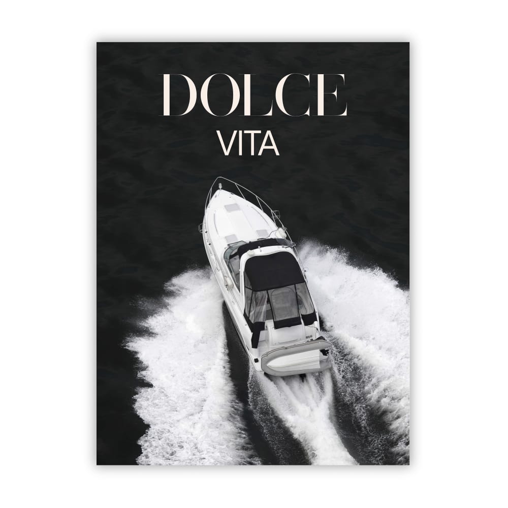 Poster Lab Poster dolce vita, 50x70 cm Schwarz Papier
