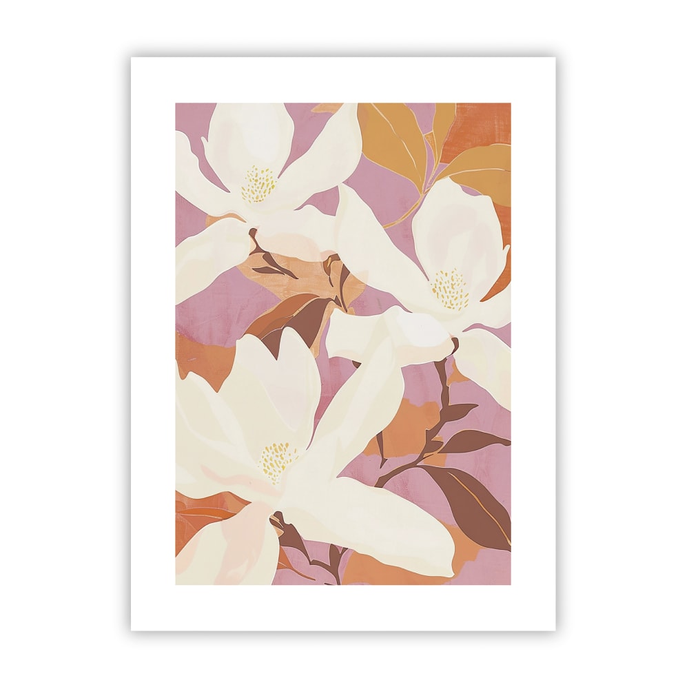 Poster Lab Poster magnolienrosa, 30x40 cm Mehrfarbig Papier