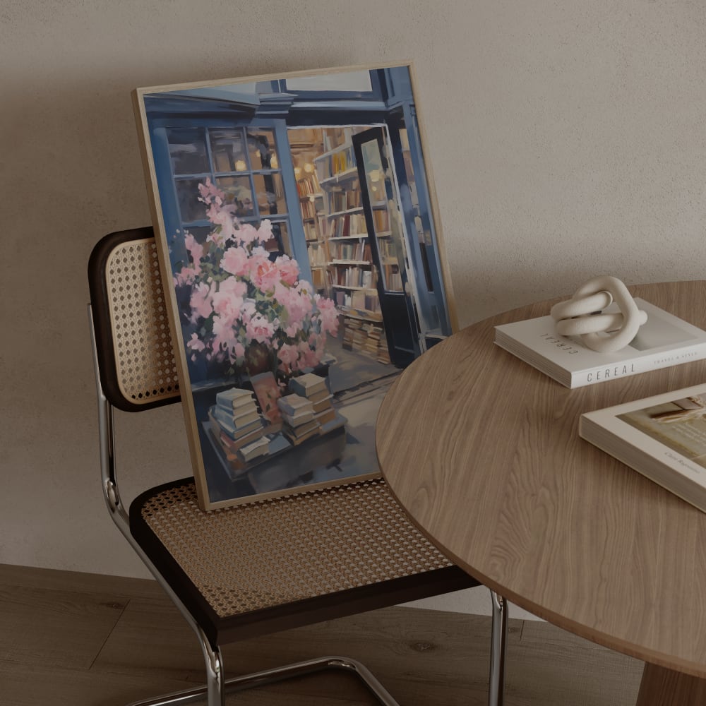 Poster bücherregal, 50x70 cm - Maisons Du Monde