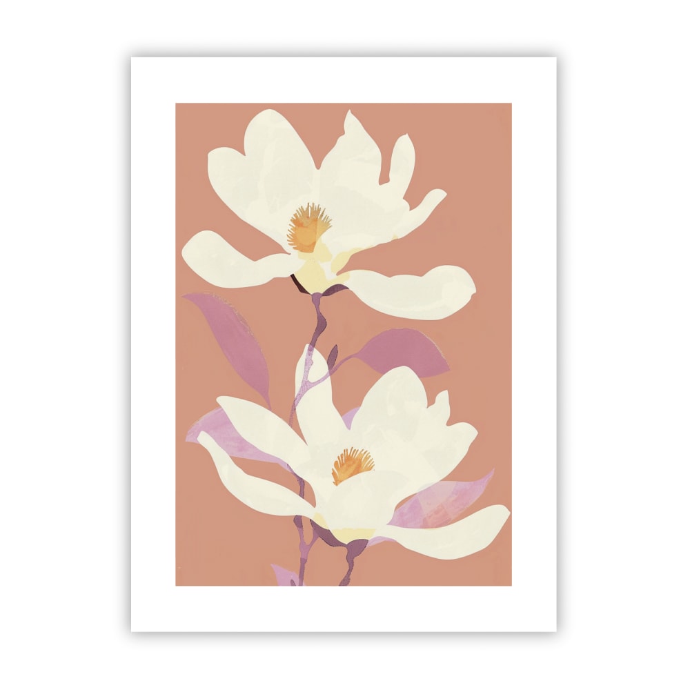 Poster Lab Poster magnolienrosa, 30x40 cm Mehrfarbig Papier