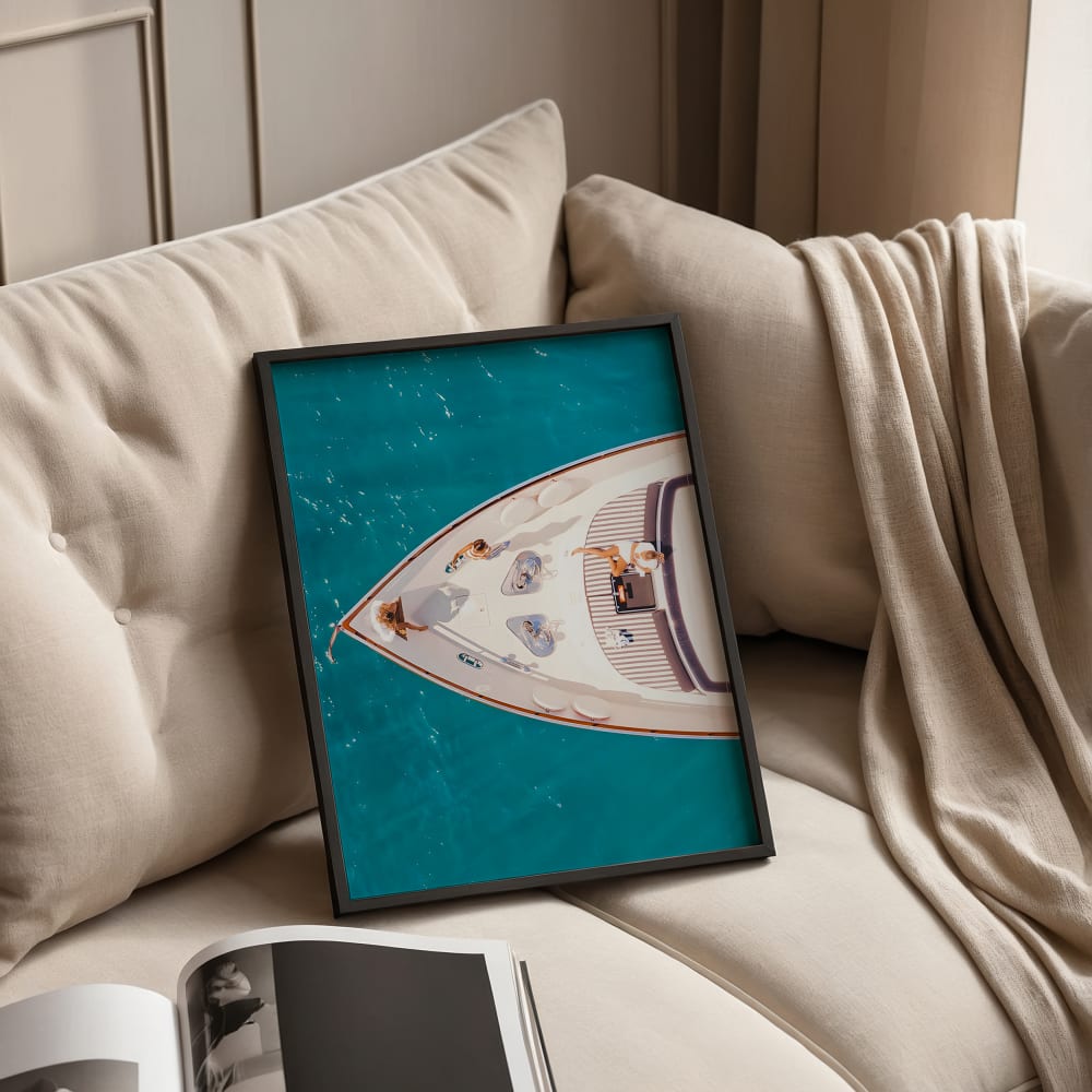 Wandbild meeresblick, schwarzer rahmen, 50x70 cm - Maisons Du