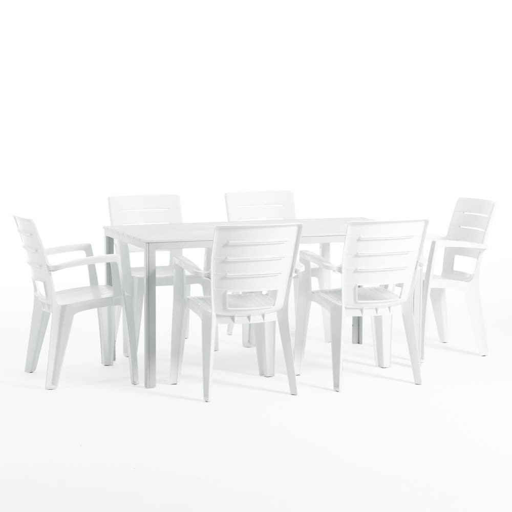 Ensemble table rectangulaire - chaises