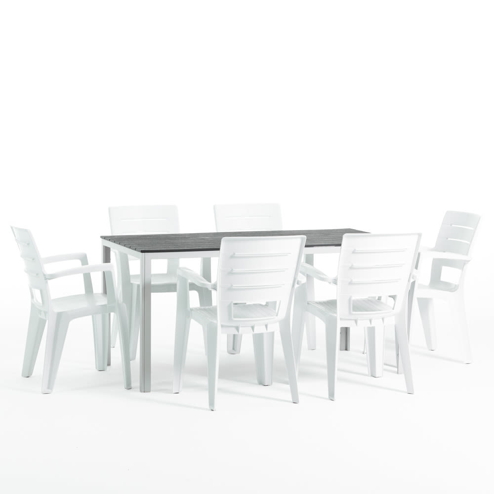 Ensemble table 156x78 - chaises