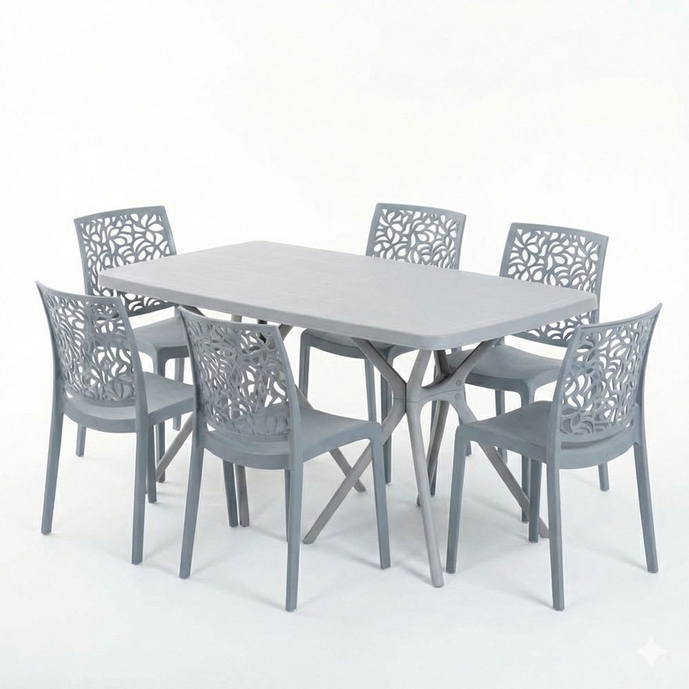 Ensemble table rectangulaire - chaises