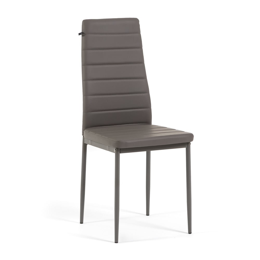 Lot de 2 chaises en similicuir - pieds
