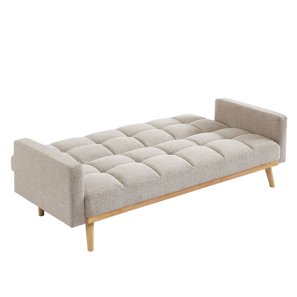 2-Sitzer Schlafsofa aus beigem Stoff - Maisons Du Monde