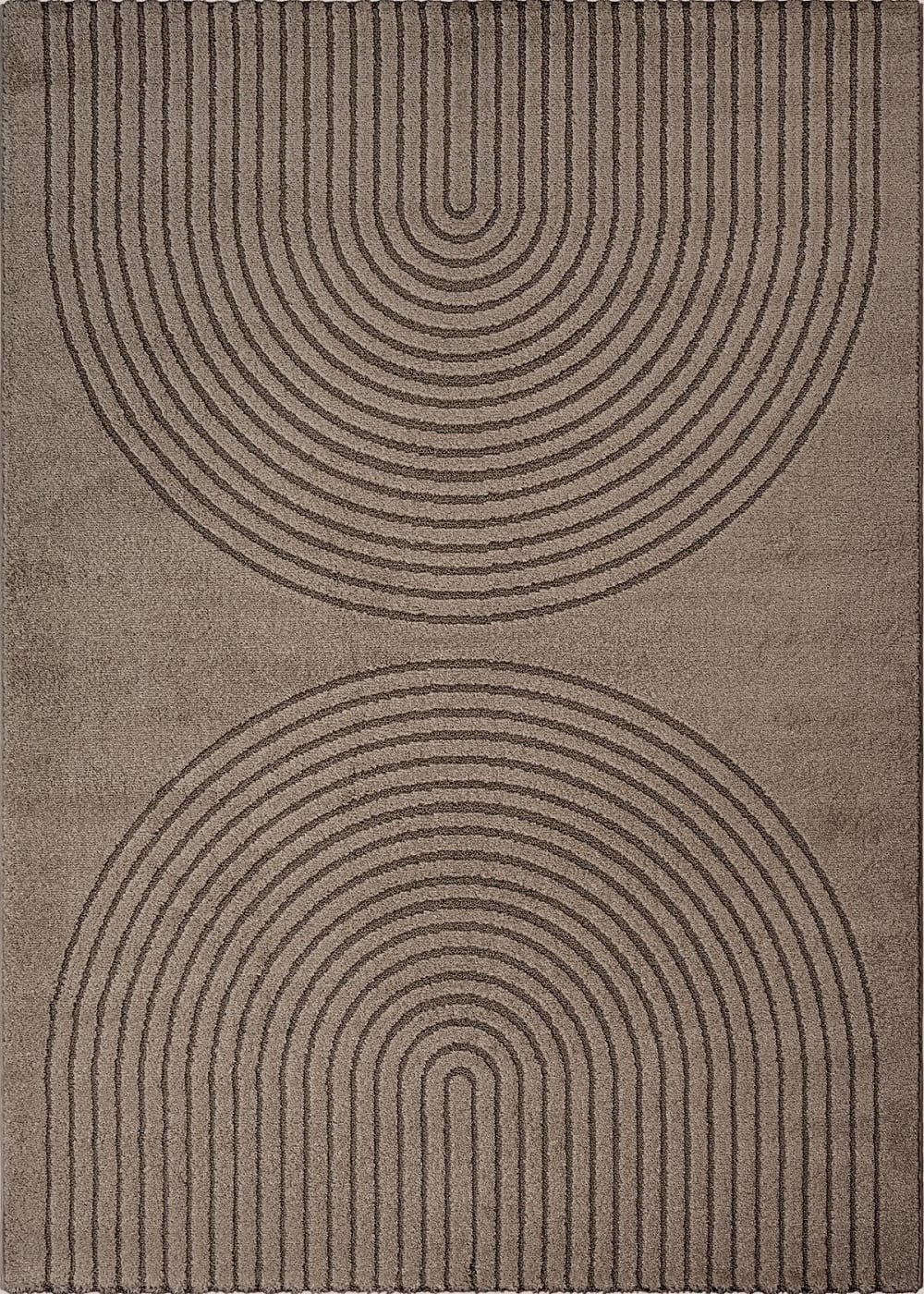 Tapis moderne salon scandinave, Marron, 80 x 150 cm