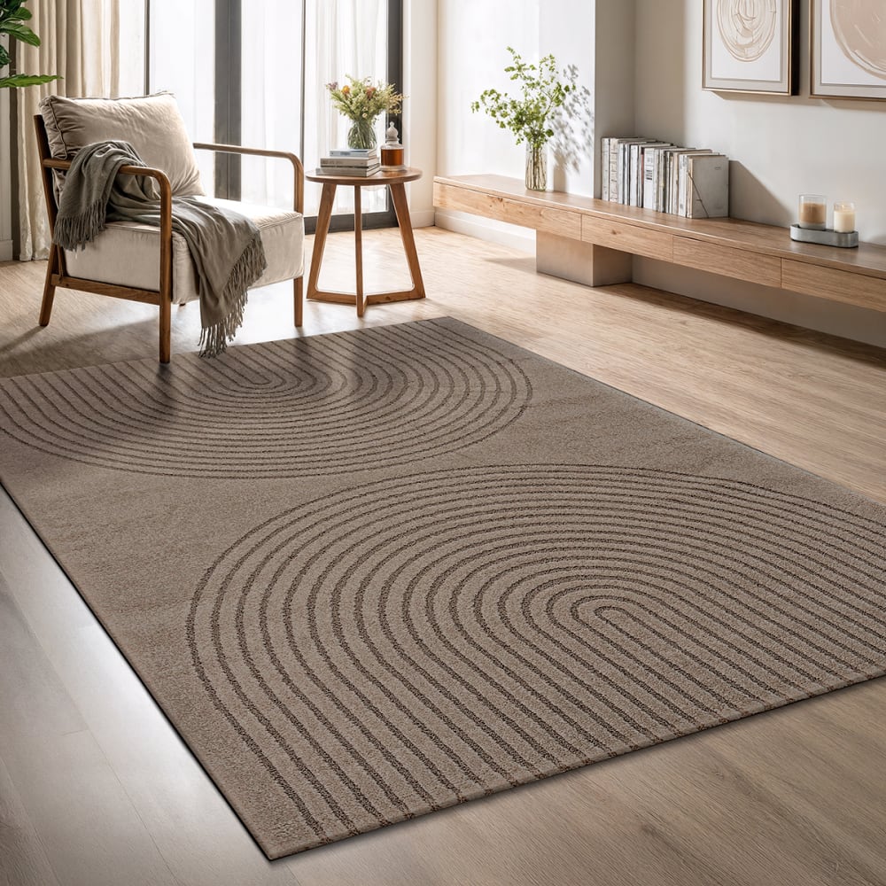 Tapis moderne salon scandinave, Marron, 80 x 150 cm — vue 3