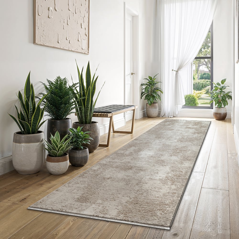 Tapis Salon Moderne Design, Beige, 80 x 300 cm — vue 3