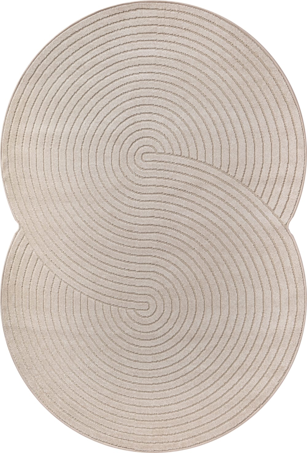 Tapis extérieur intérieur terrasse moderne bohème, Beige, 200 x 280 cm