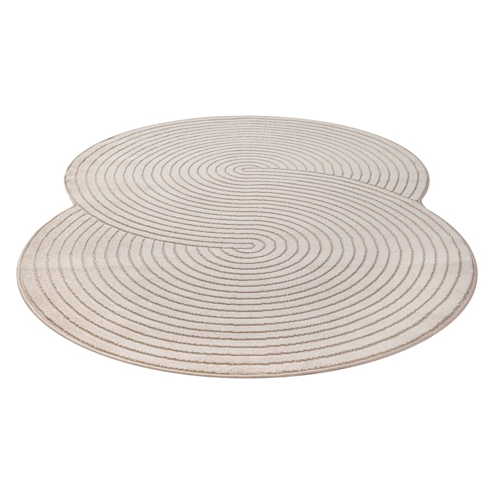 Tapis extérieur intérieur terrasse moderne bohème, Beige, 200 x 280 cm — vue 4