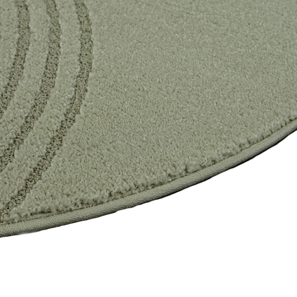 Tapis moderne salon scandinave, Vert, 120 cm Rond — vue 4