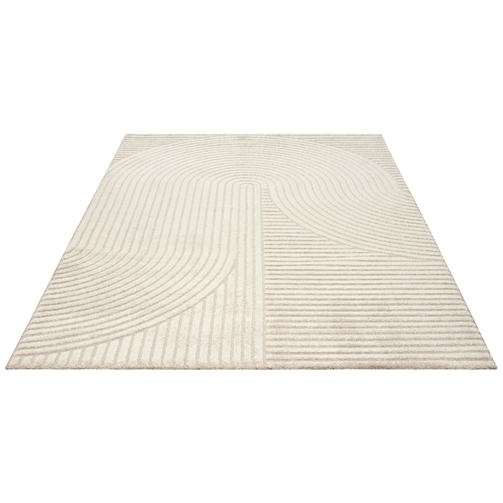 Tapis salon moderne bohème scandinave, Beige, 300 x 400 cm — vue 4