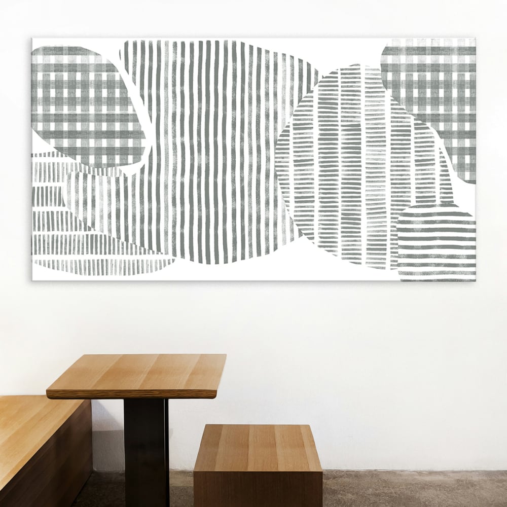 Tableau canopée vert en toile imprimée, 200x110 cm