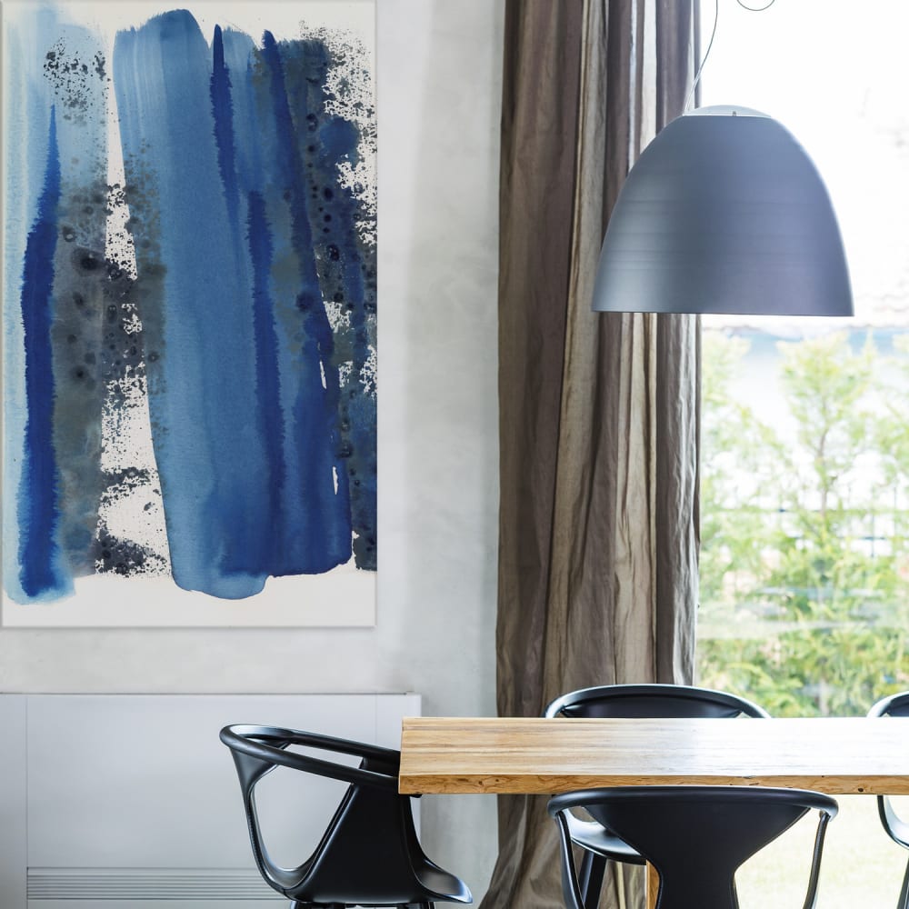 Tableau blue waves en toile imprimée, 150x90 cm